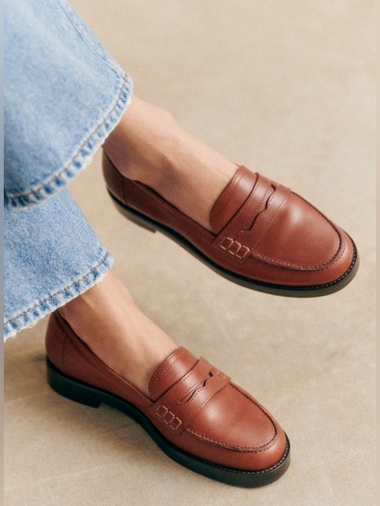 Sézane Shoes - Sézane Andrea Loafers in Natural Heritage Leather FR 41